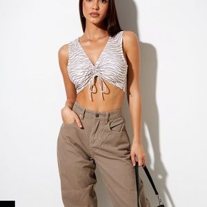 Motel size small crop top